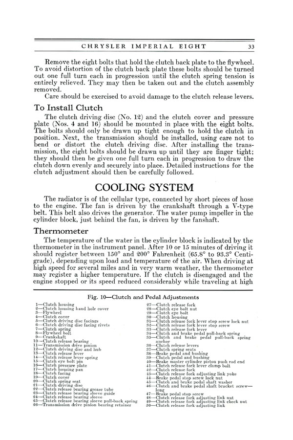 1930 Chrysler Imperial 8 Owners Manual Page 47